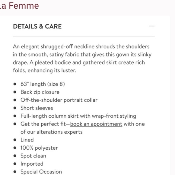 La Femme Surplice Off The Shoulder Column Gown in “Pewter”, Size 8 & 20 NWT - Picture 5 of 12